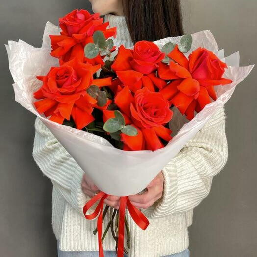 Red French Roses Bouquet - 1950