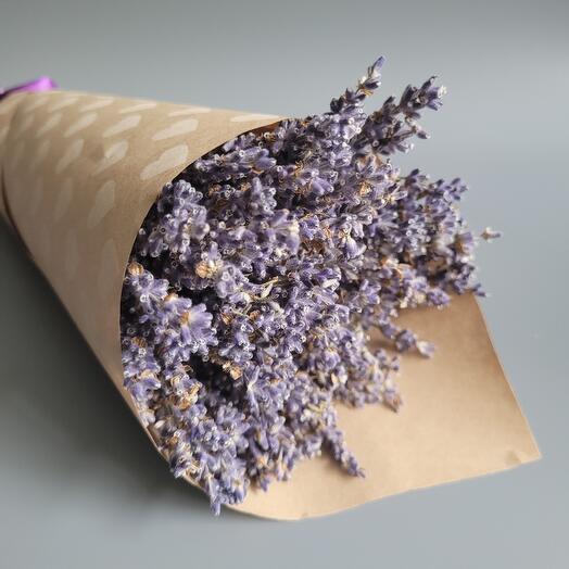 Lavender in kraft paper