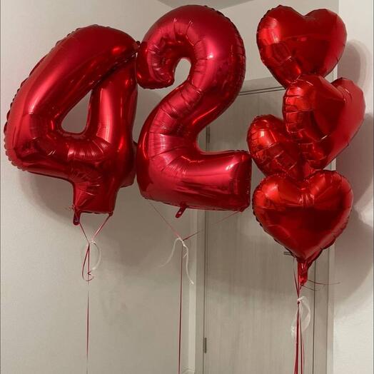 Шары на 42 летие