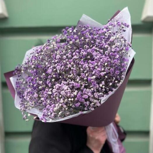 Букет из лавандовой гипсофилы ( Моно 197/3)