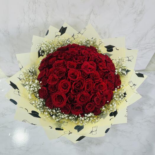 Graduation bouquet red