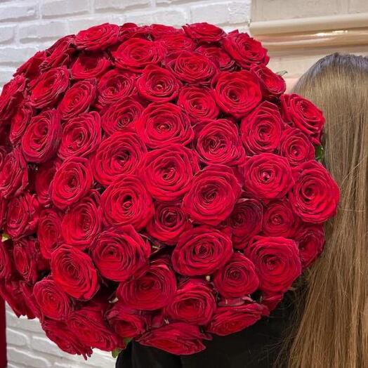 Букет красных роз для самой любимой♥️