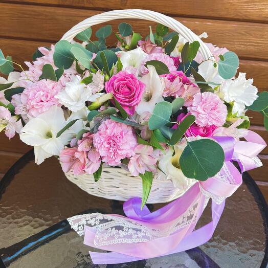 Корзина Сияние в белом обрамлении