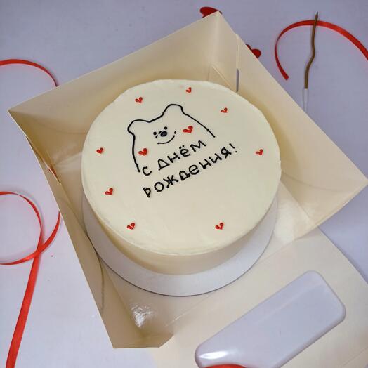 Торт с мишкой на день рождения