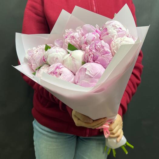 Букет из 11 розовых пионов😍