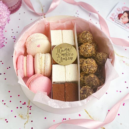 A large set of desserts for mom as a gift