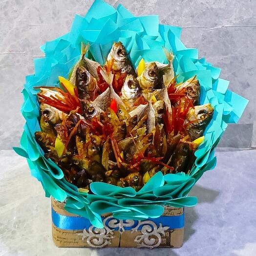 Букет, конверт мужской рыбный