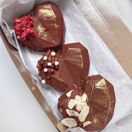 Дубайский шоколад "3 сердечка "