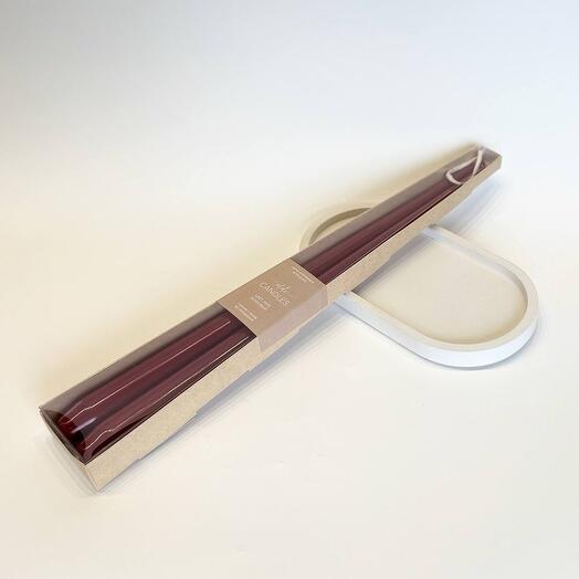 Свеча коническая «Бордовый» 2 шт ALDE CANDLES