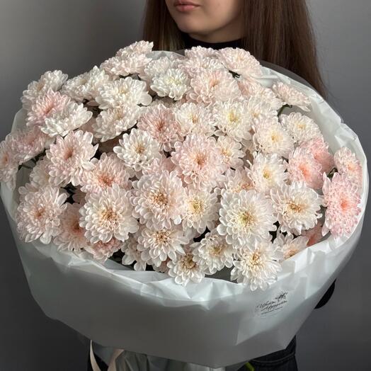Монобукет из 15 кустовых хризантем🌸
