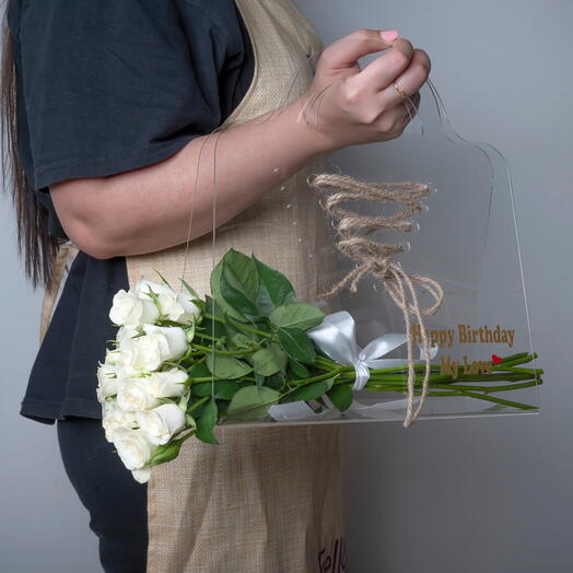 White Baby Roses Bag