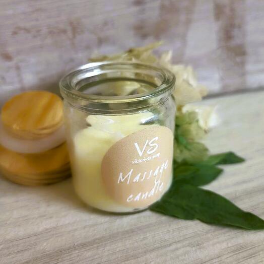 Massage candle with patchouli and ylang-ylang essential oils