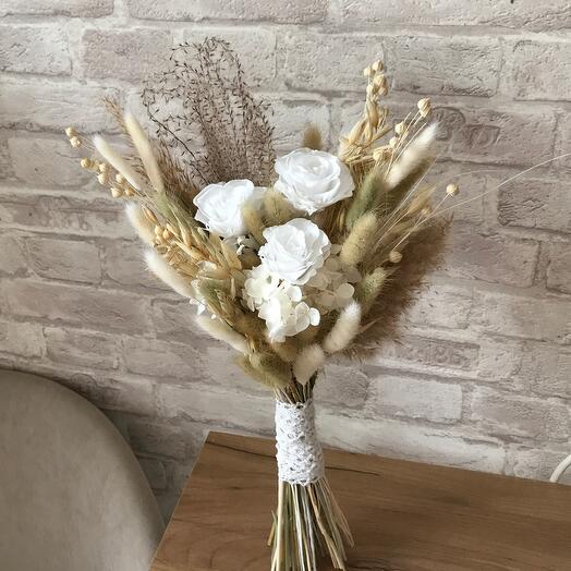 Букет невесты из сухоцветов «Рустик»