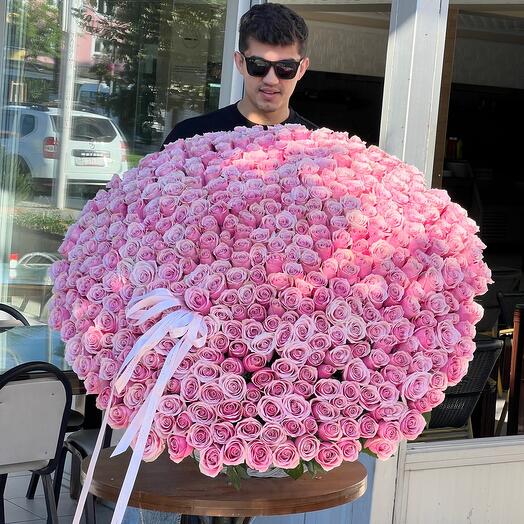 501 pink rose basket