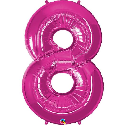 Pink Number Eight Helium Balloon