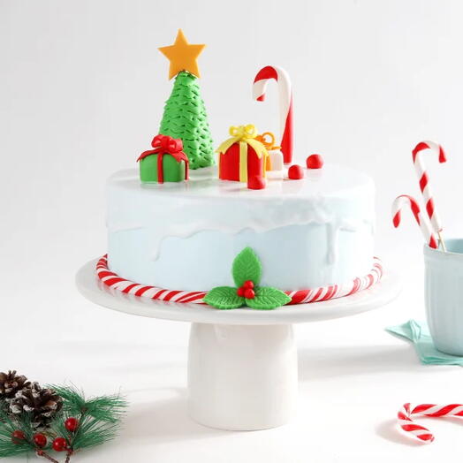 Jolly Good Christmas Theme Cake