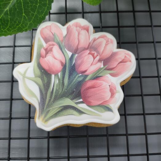 Пряник медово-имбирный "Тюльпаны"