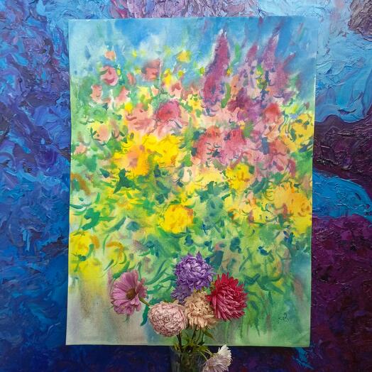 Яркий букет летних цветов