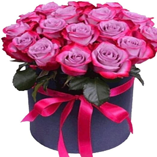 Forget-Me-Not Finesse: 50 Purple Roses in a Sleek Black Box