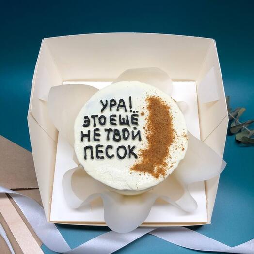 Бенто торт на день рождения &quot; Ура! Это ещё не твой песок&quot;