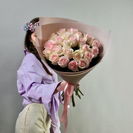 Монобукет из нежных эквадорских роз