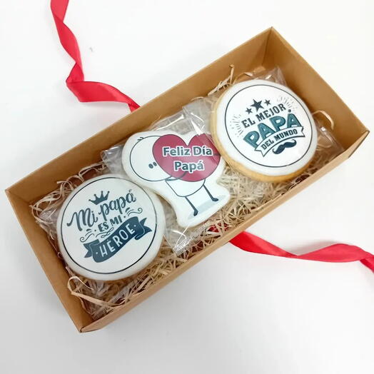 Galletas Decoradas Dia del Padre "Mi Heroe"