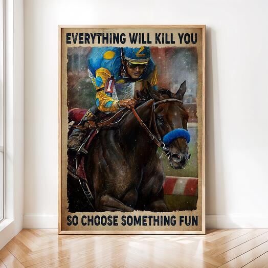 Интерьерный постер "Лошади" винтажная картина 02-0062