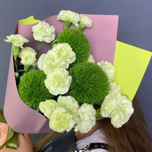 Букет«КИВИС» из диантусов💚устойчивый в жаркую погоду🌞