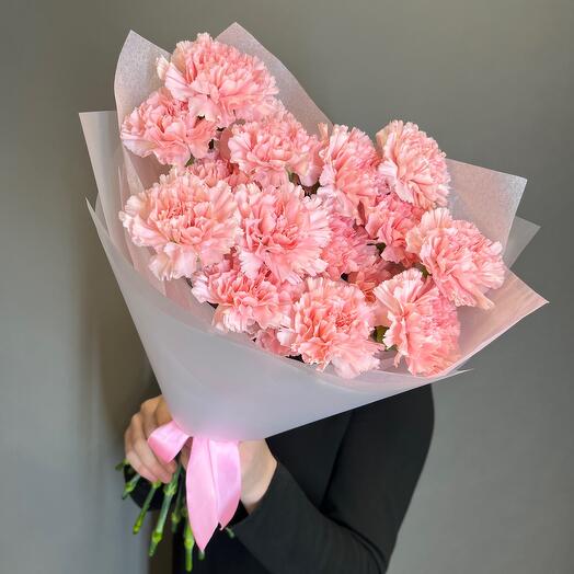 Букет из 17 розовых диантусов🌸