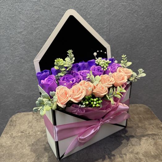 Букет из мыльных роз