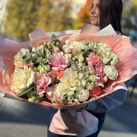 Авторский букет с ажурными розами