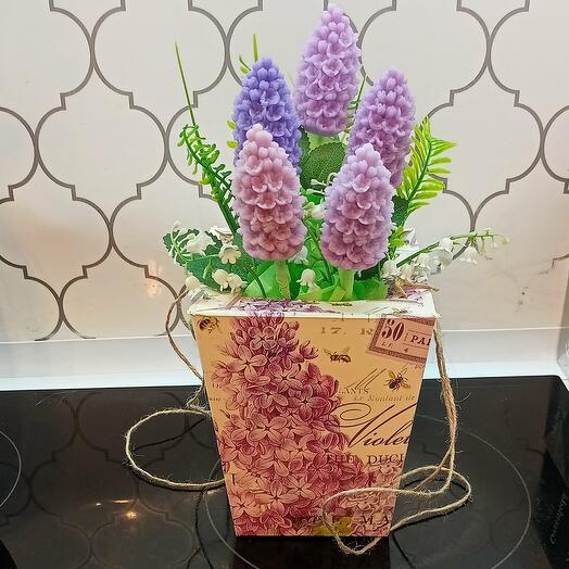 Цветы из мыла " Милая сирень "