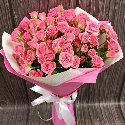 Pink spray roses – 20 pcs