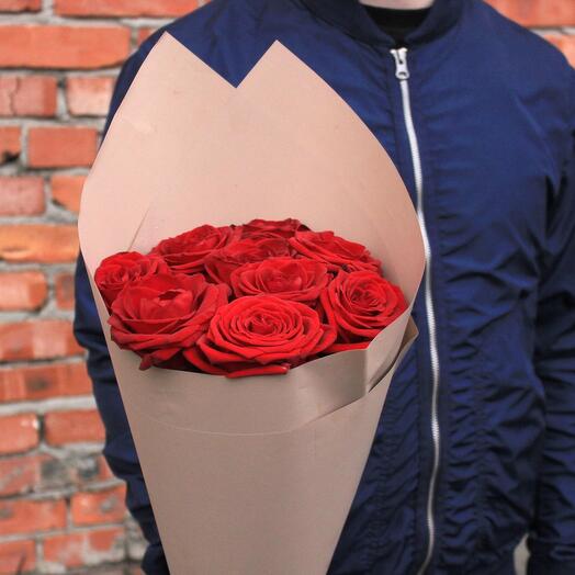 Ramo de 9 rosas rojas