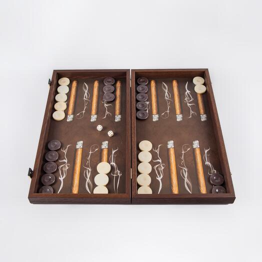 Backgammon handcrafted wooden Robusto 48 x 26cm