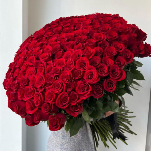 Roses red 201 stems bouquet