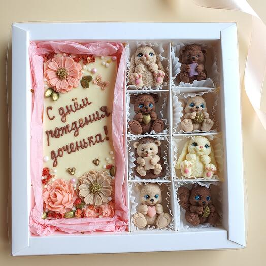 Шоколадный набор со зверятами