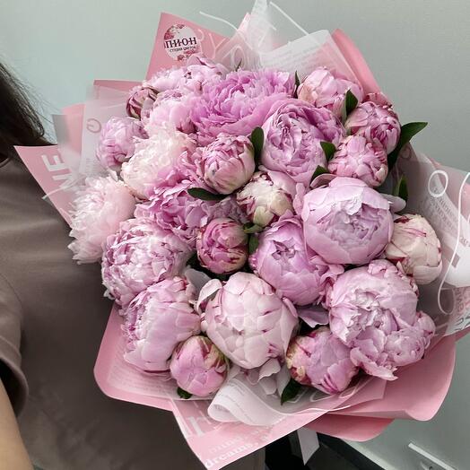 Шикарный ароматный букет из 25 пионов 😍