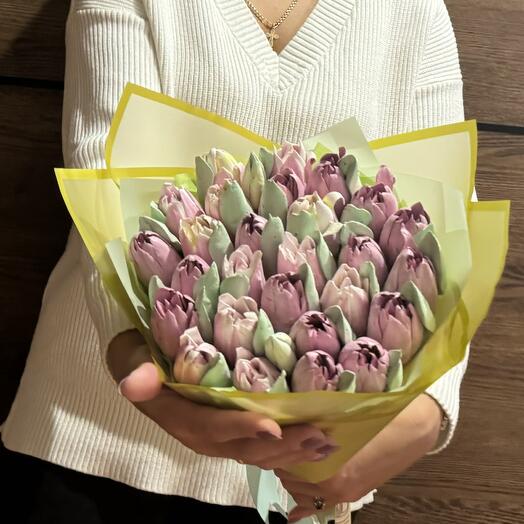Букет из зефирных цветов на 8 Марта