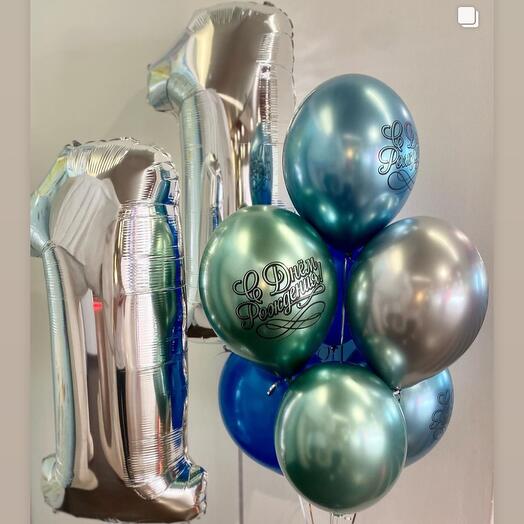 Set of Chrome with numbers