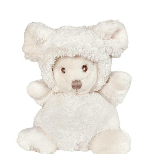 Soft toy Ziggy in a mouse costume, white 15см