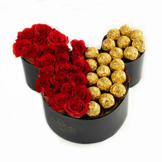 Mini Box Mickey 30 Rosas