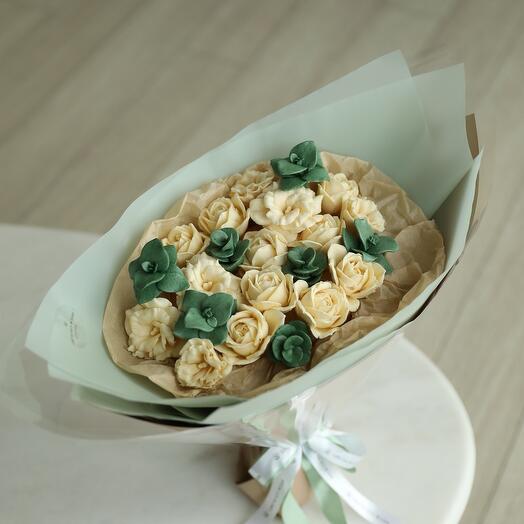 Ramo comestible de flores de postre soufflé De aire de MENTA con sabores brillantes