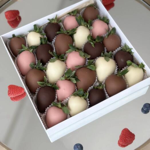 Fresas cubiertas de chocolate PRIME 25 bayas