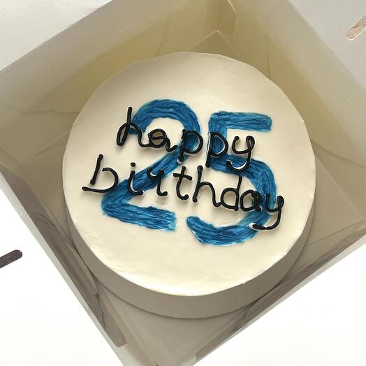 Бенто-торт 800гр с надписью «happy birthday » и цифрами