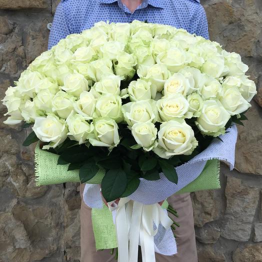 101 белая роза