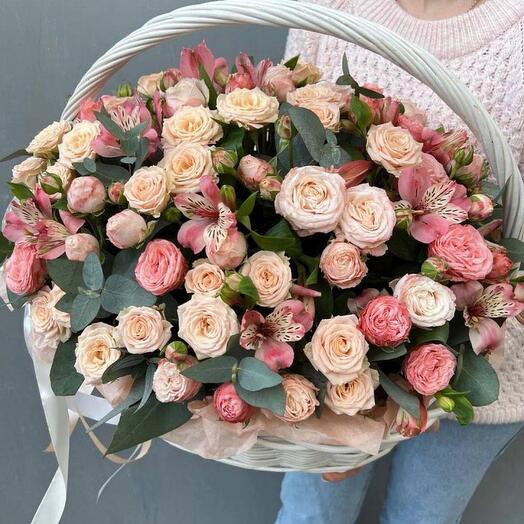 Basket with flowers