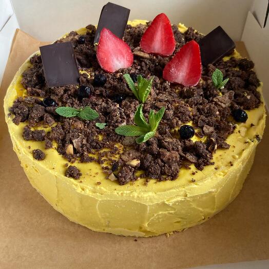 Торт Клубника с манго и шоколадом