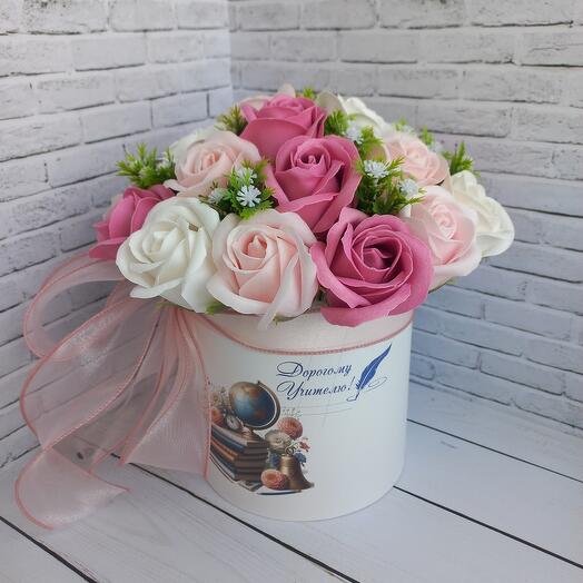 Букет из мыльных цветов- Дорогому Учителю