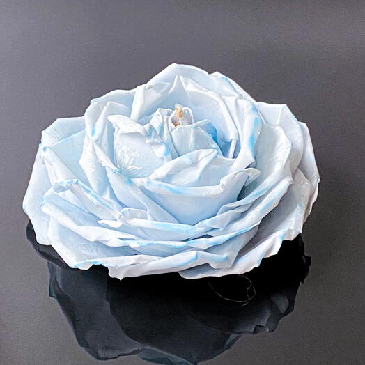 Bougie rose classique bleue